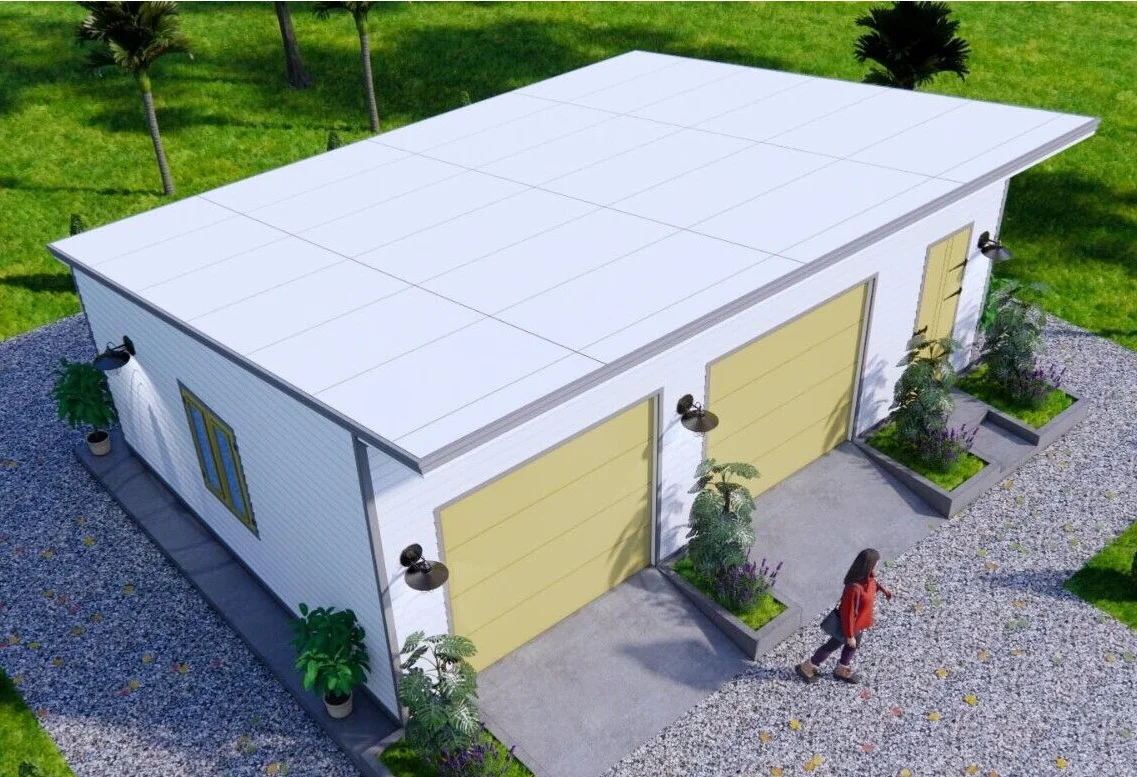 prefab garage shed plan 9m X 6m 2 car shed