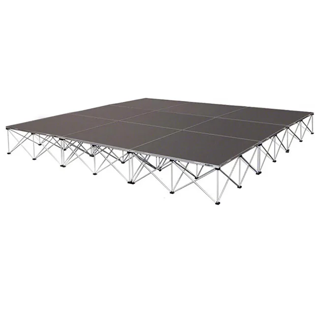 TUV легкие портативные ступени 4 'x 4' со складывающейся ножкой 16 ''для показа мод