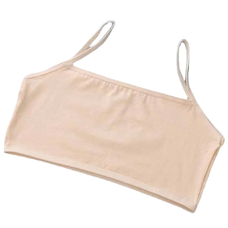 Soft Cotton Lovely Prints Young Children Sport Bra Teen Girl Training Bra