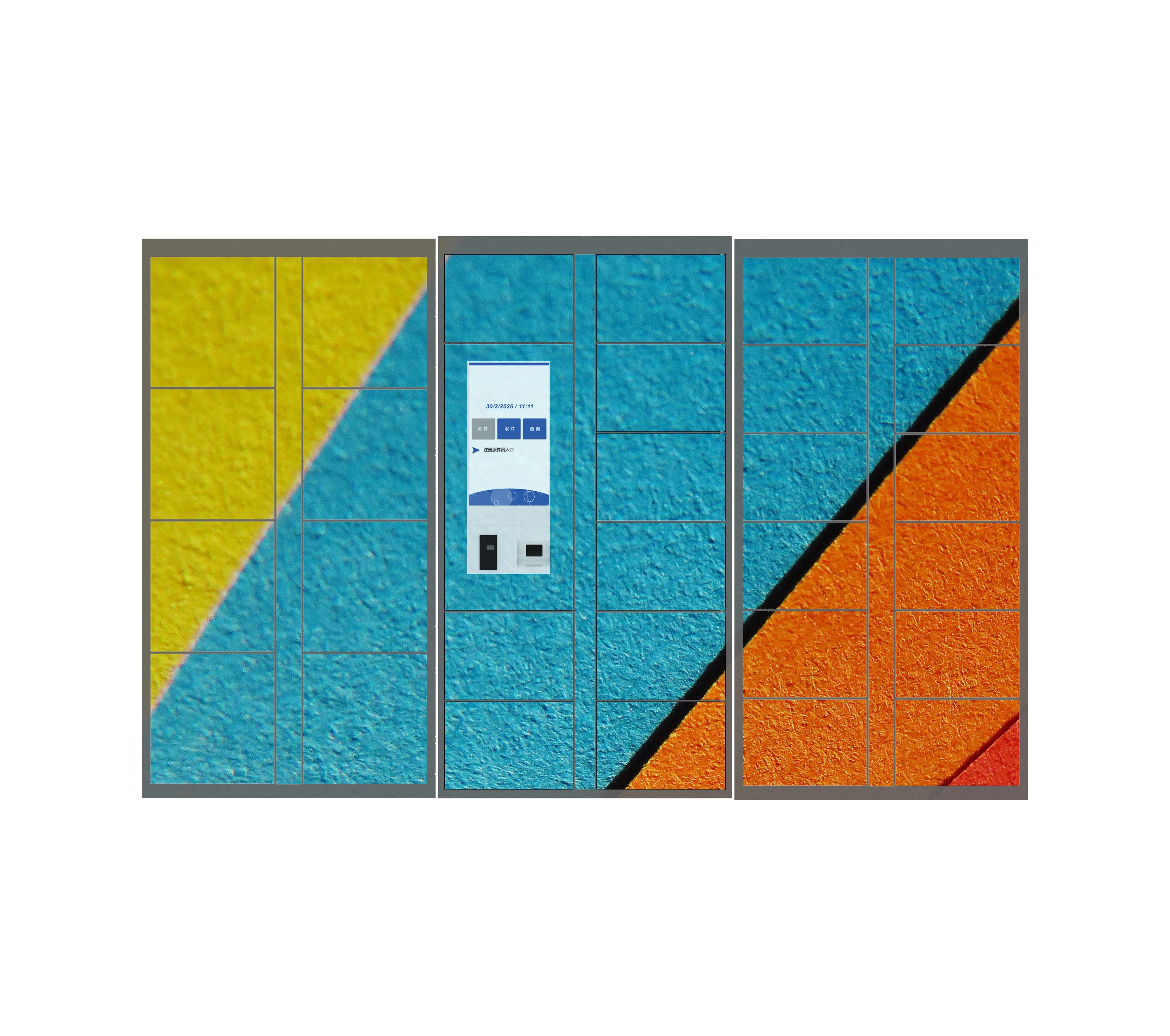 Self service PIN code access smart parcel locker for last mile delivery service solution indoor use 24/7 safe electronic locks