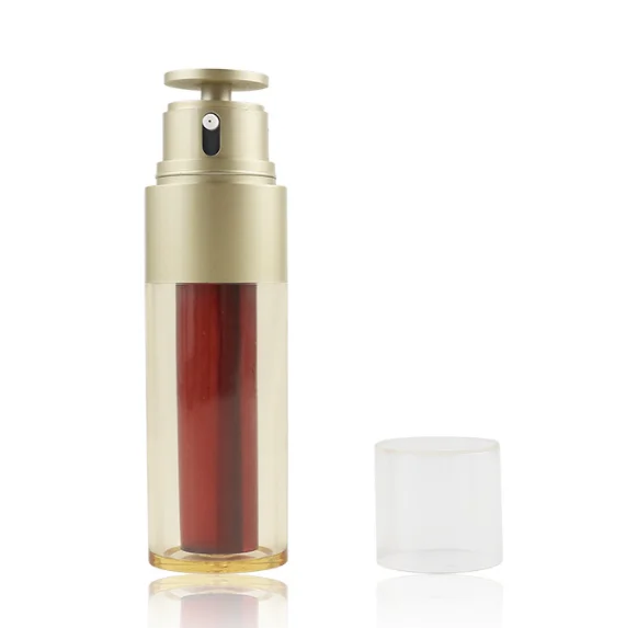 30ml 50ml  dual chamber one output plastic AS dual chamber cosmetic lotion serum cream pump bottle