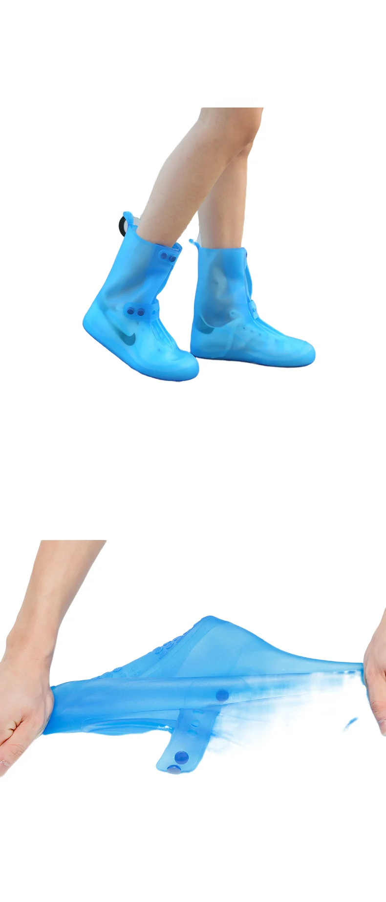 Reusable PVC material injection molding rain shoe covers