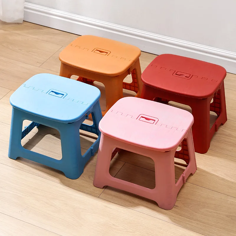 New Hot Modern Portable Folding  Simple Outdoor Portable Wholesale Plastic  Bench Small Stool Folding Chair