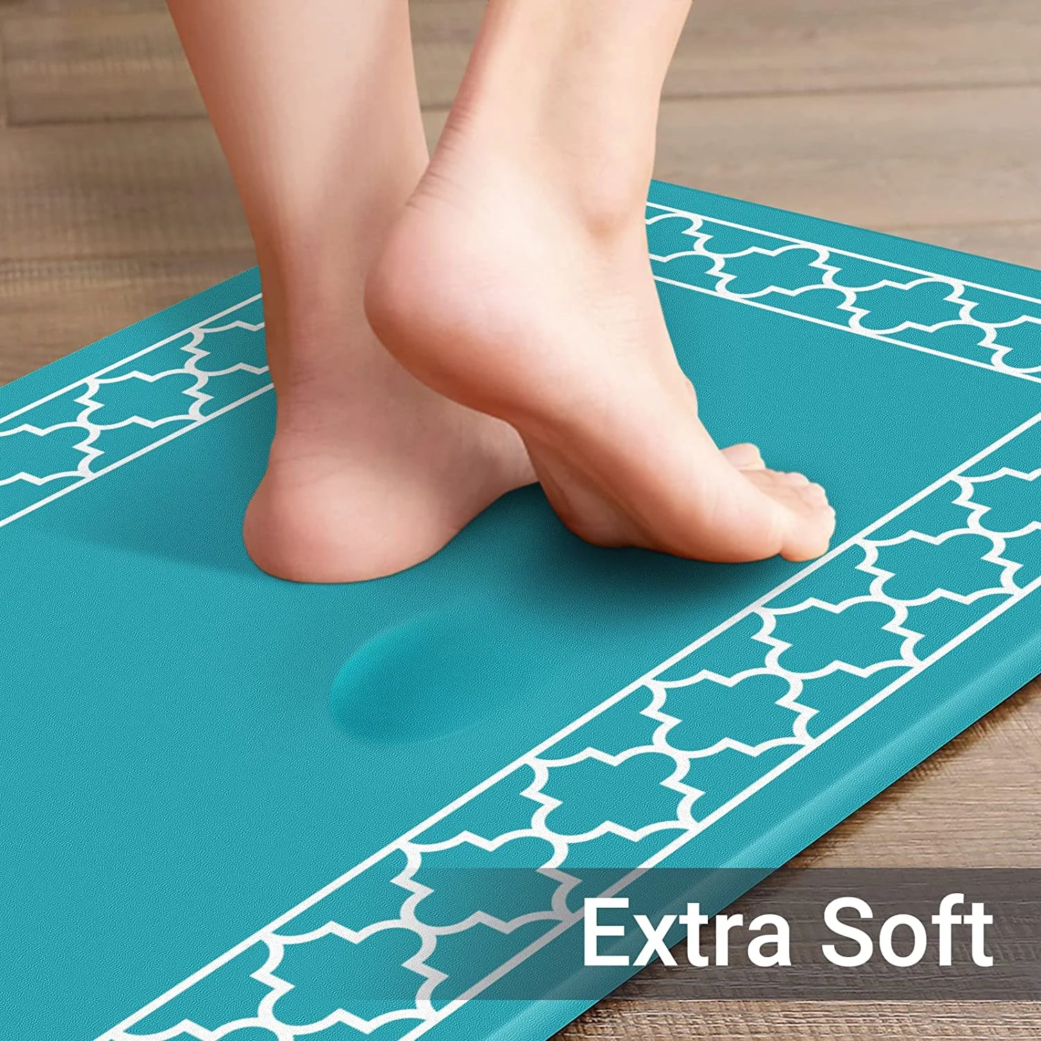 Green modern fashion kitchen mat non-slip absorbent floor mat kitchen long mat