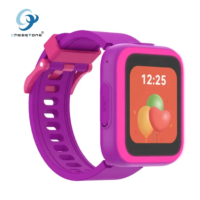 CTW24 New product small detachable kids smart watch with 90 degree rotatable and retractable camera 32 games 15 stories 4 music