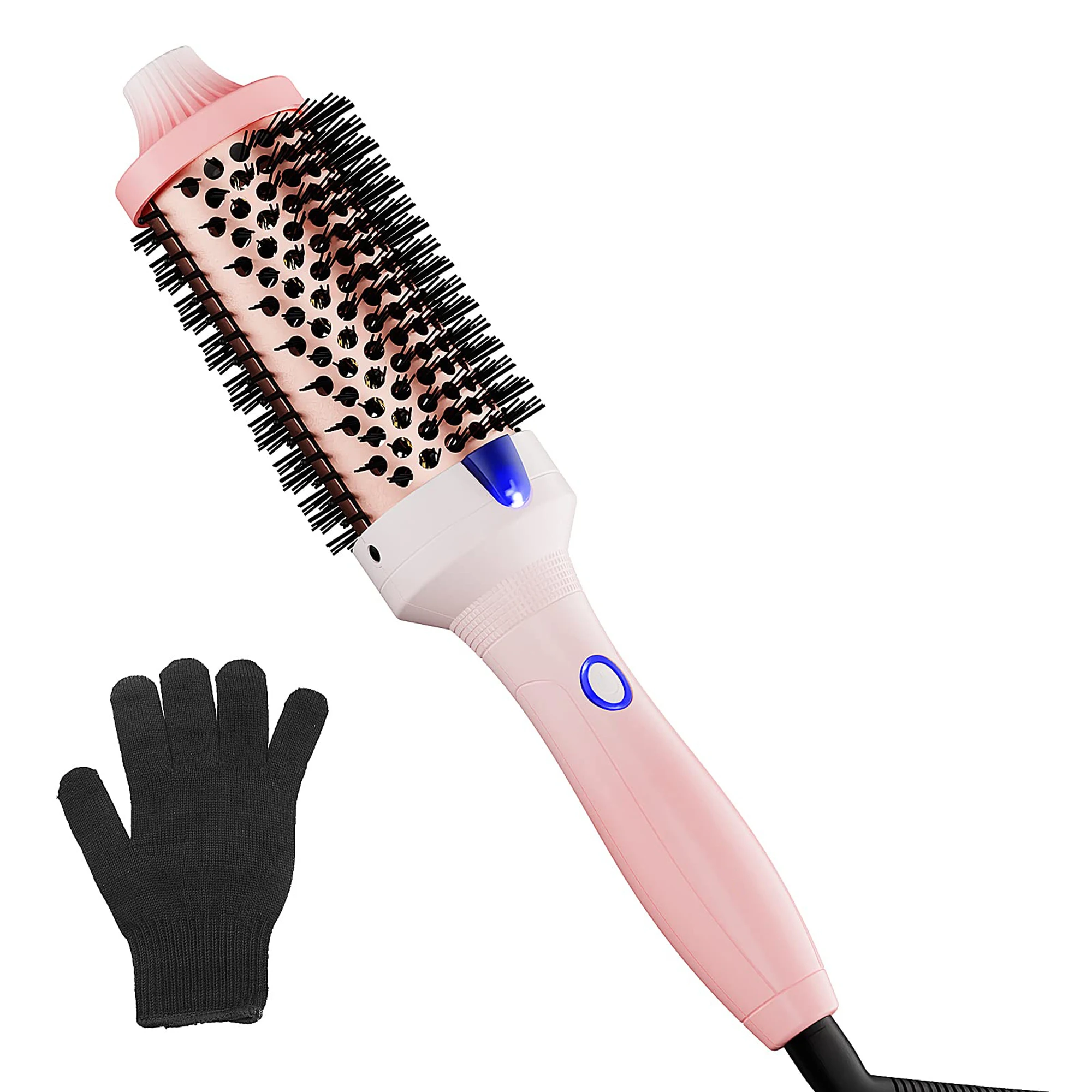 Wholesale Price 2 in 1 Straightening Curling Hair Brush Negative Ion Blow Dryer Comb Hot Air Hair Dryer Brush