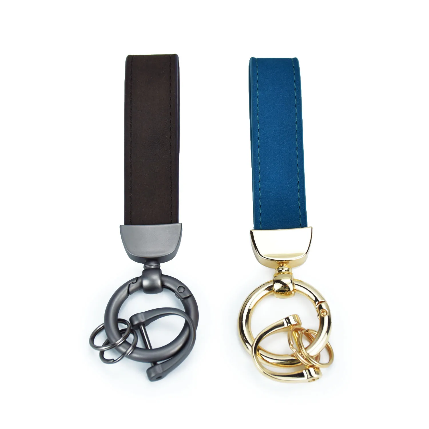 GRS custom logo metal key chain  PU  leather car key chain custom logo personalized key chain Accessories