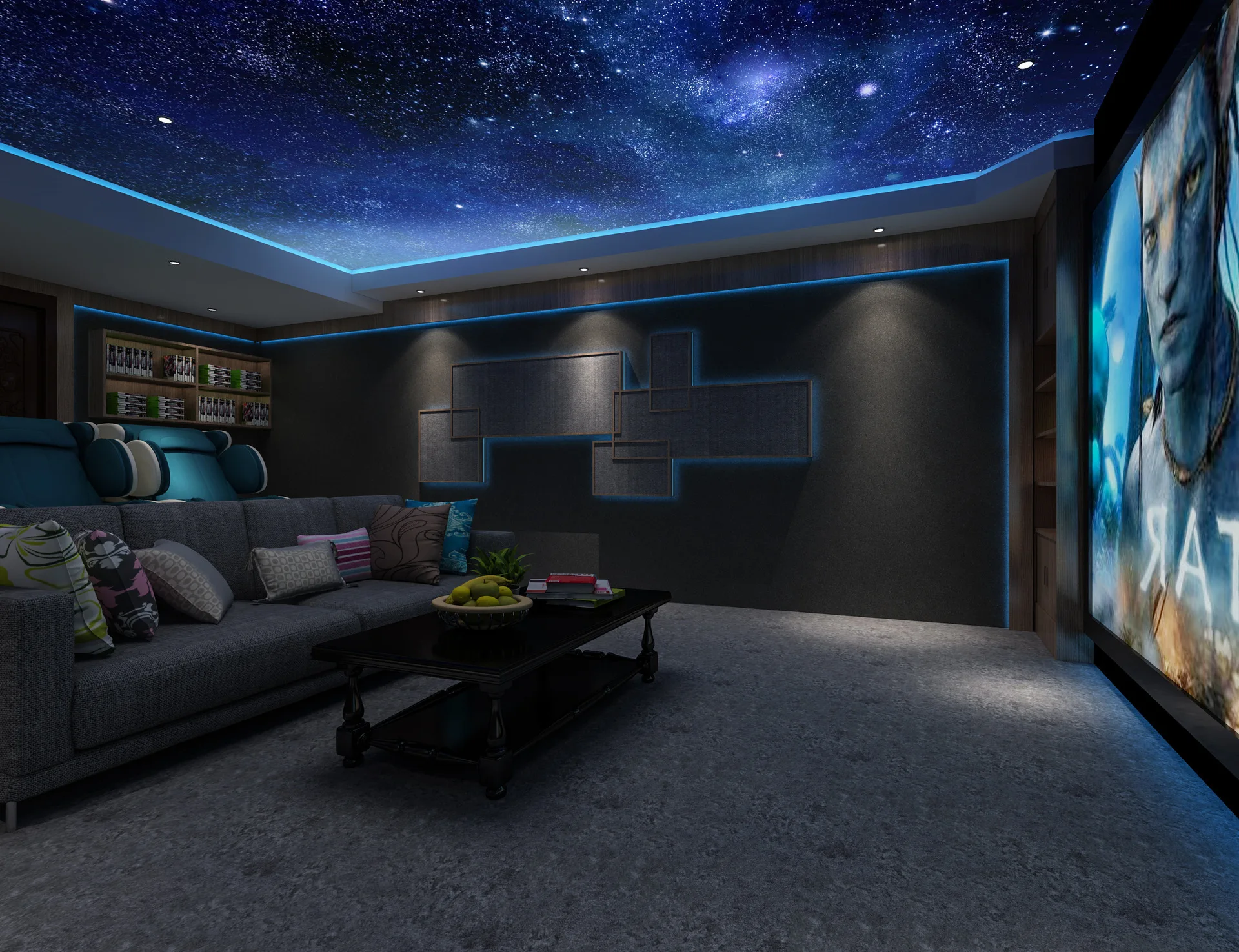 Star ceiling 27W Power Twinkle Shooting Star RGB Fiber Optic Lamp