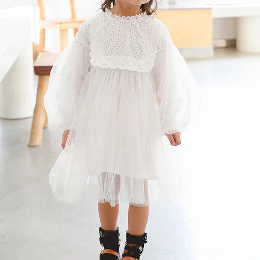Spring ins hot sale sweet little girl tulle princess dress online store boutique toddler baby girl lace embroidered tutu dresses