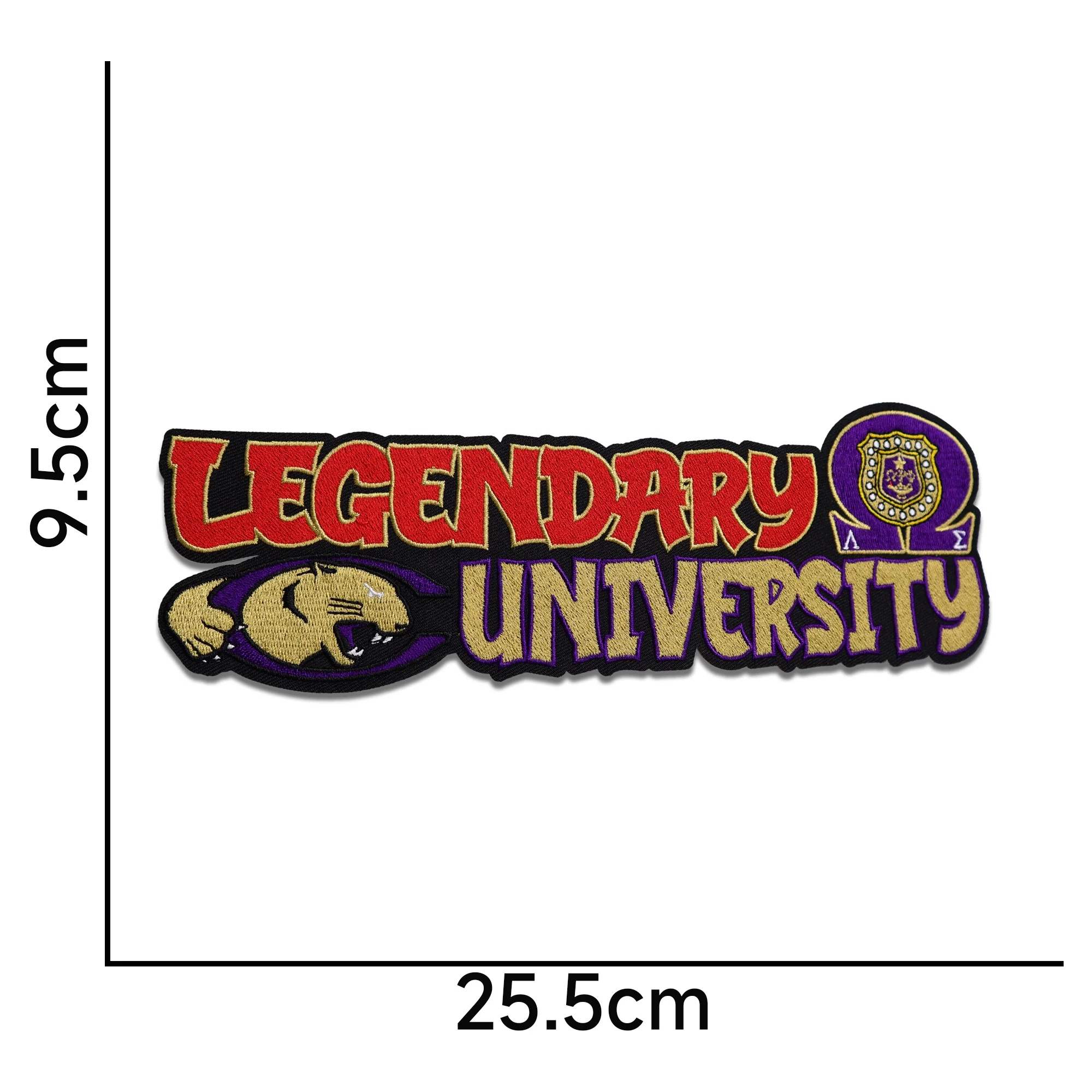 Custom Omega Psi Phi Fraternity & Sorority Patches Iron On Greek Chenille Letter Patches For Clothing