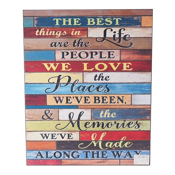 Wholesale Handmade Home Decor Ornament Custom Available Words Writings Wall Hanging Wood Signs