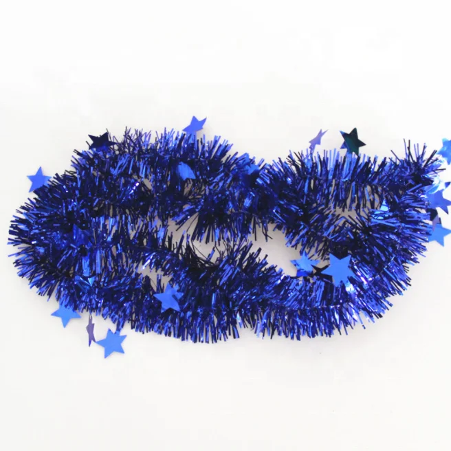 factory Wholesale Christmas and Holiday colourful tinsel garland for decoration