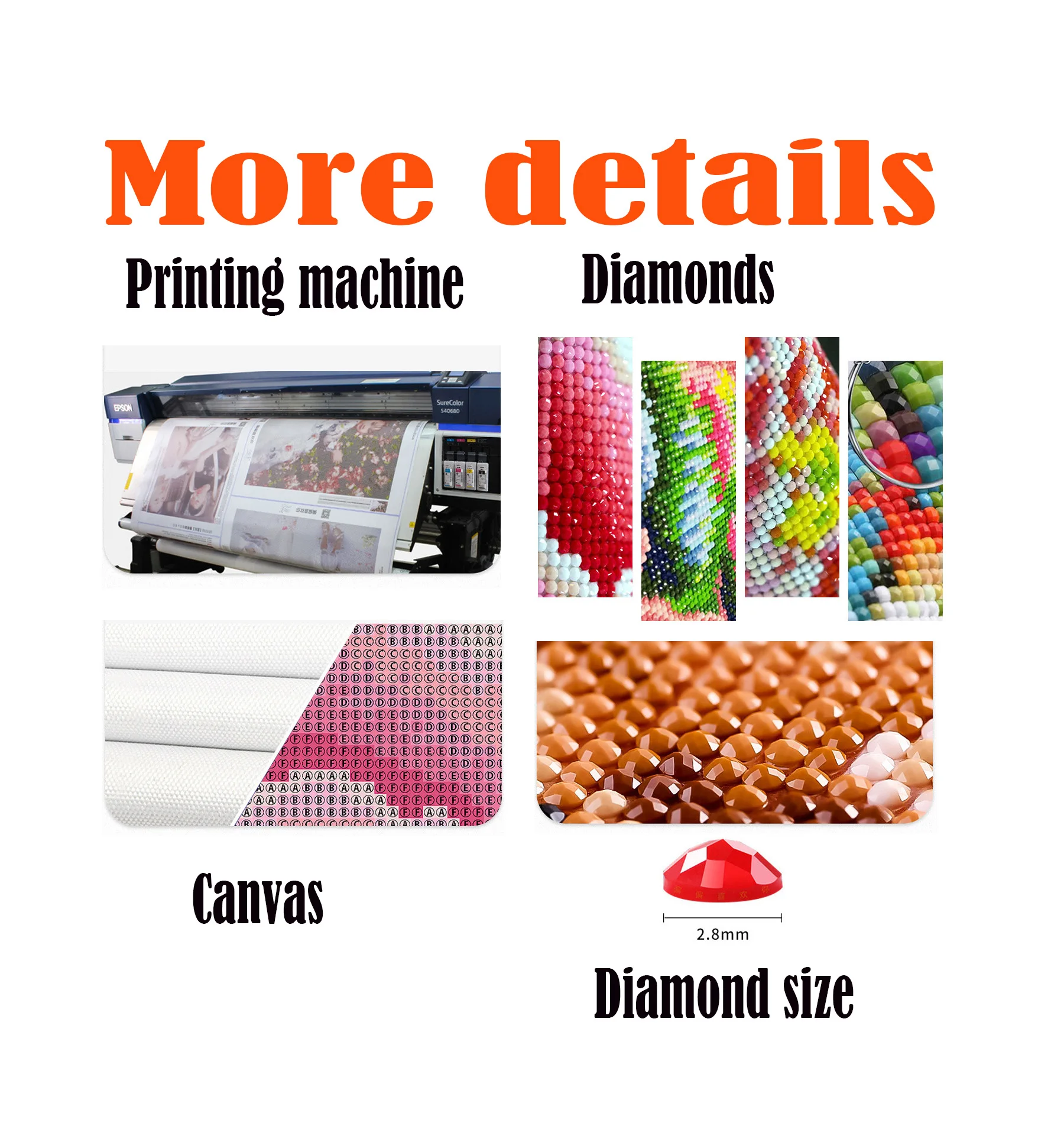 Factory Directly wholesale customize DIY 5D diamond puzzle canvas kit wall art 30*40 mosaic diamond painting set