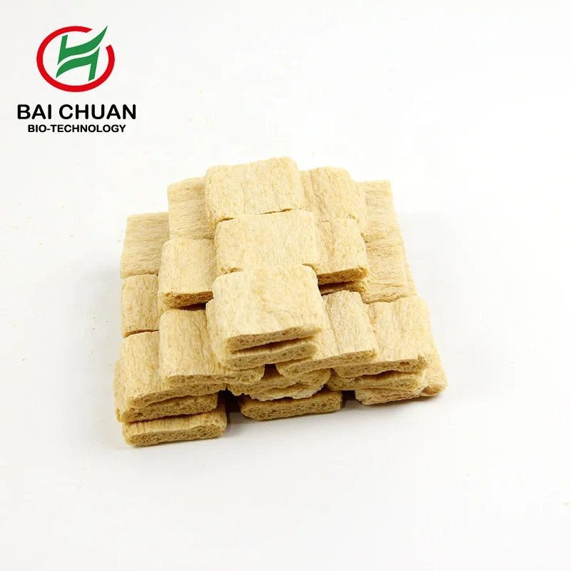 
Baichuan Factory sale steak type snack low fat high protein 65% TVP textured soy protein TSP 