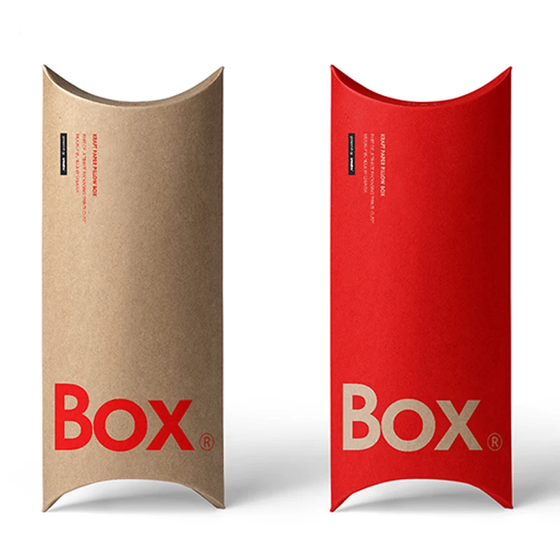 Custom Kraft Paper Pillow Shape Gift Packaging Pillow Box