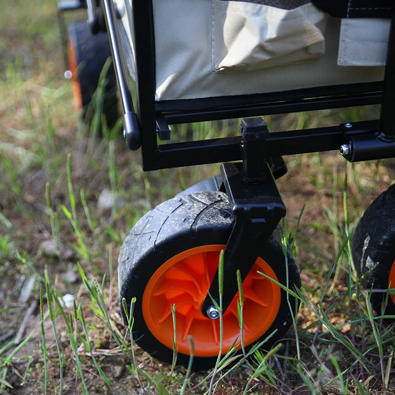 Folding Wagon Cart Portable Large Capacity Beach Camp Trolley Heavy Duty Utility Collapsible Wagon With All-Terrain Wheels