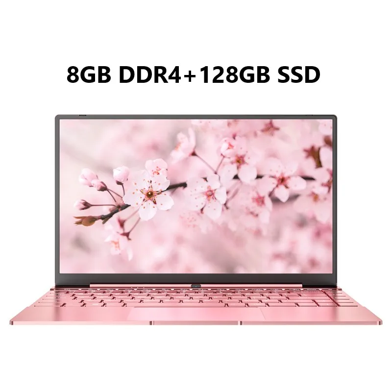 Customized Wholesale 14 inch Intel Celeron Ram 8GB DDR3 DDR4 SSD 128GB Chinese Portable Laptop Study Win10 Notebook Computer