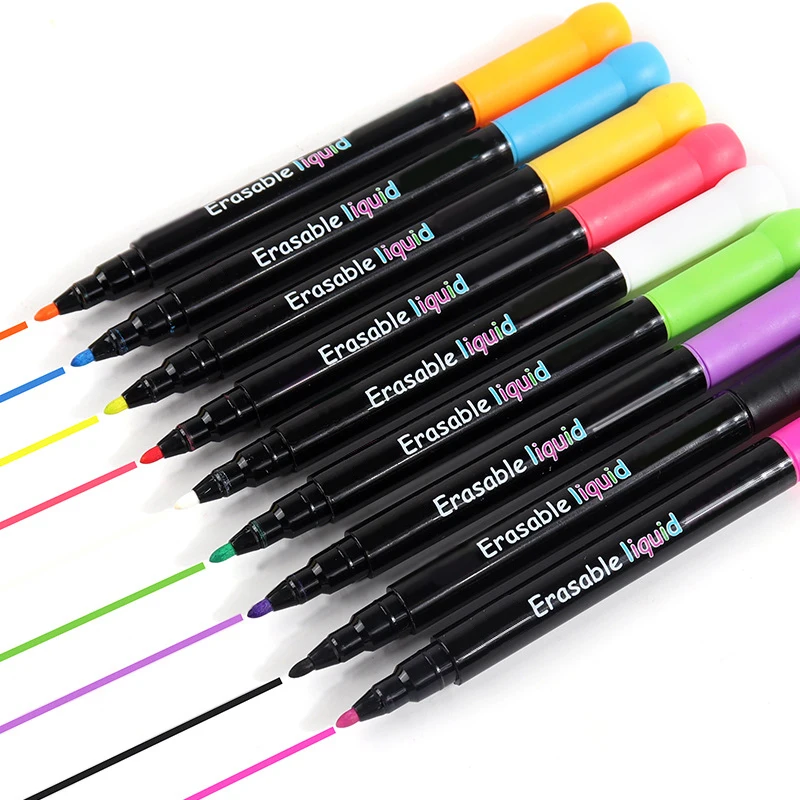 factory wholesale Creative Colorful Drawing Erasable Graffiti liquid Whiteboard chalk Marker