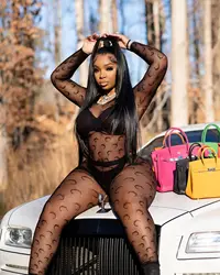 2022 Women Sexy Mesh Jumpsuits And Rompers Bodysuits Ladies One Piece Elegant Bodycon See Through Jumpsuits Biker Shorts Pants