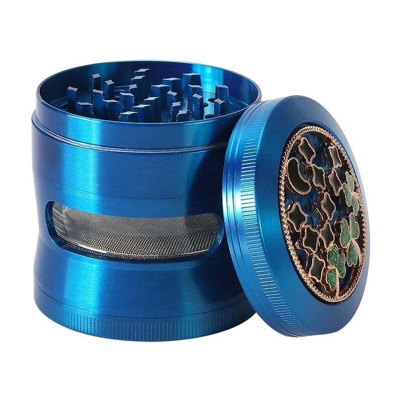 Hot Amazon Factory Direct Smoking Aluminium Alloy Colorful Dry Herb Grinder Electric Tobacco Herb Grinder