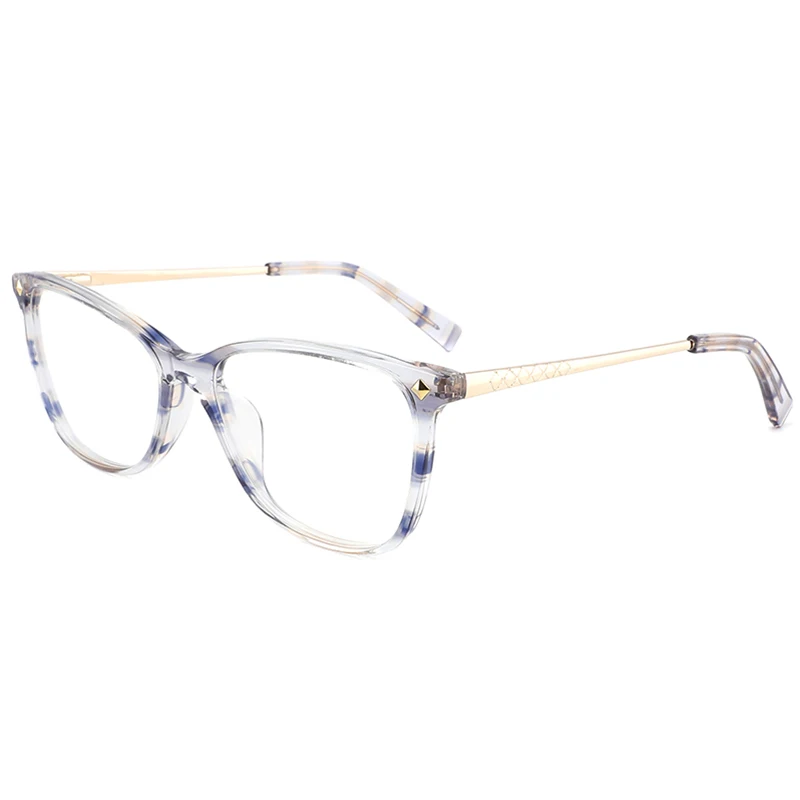 Women Men Eyewear Acetate Metal Optical Frame,Oval Frame Glasses Prescription Eyeglass Frame,premium acetate frames