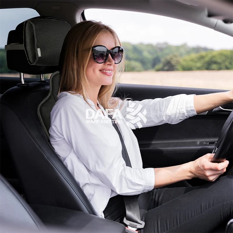 Automotive deluxe full seat pad with adjustable lumbar pillow , Car seat cover with thickened cushioning for comfortable