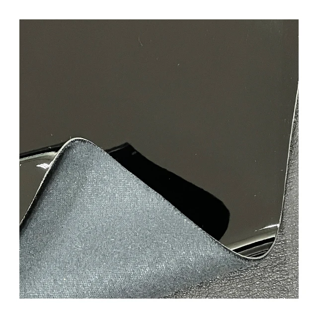Pu Faux Artificial Leather 0.8mm Wrinkle Resistant Mirror PU Synthetic Leather For Shoes Bag
