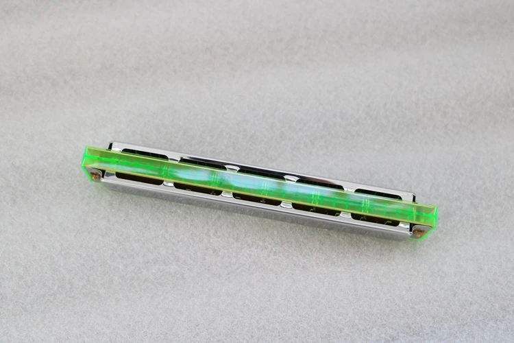 
Qimei Stainless Steel 24 Hole Double Sided Harmonica Polyphonic C G Diatonic Harmonica Musical Instrument For Beginner 