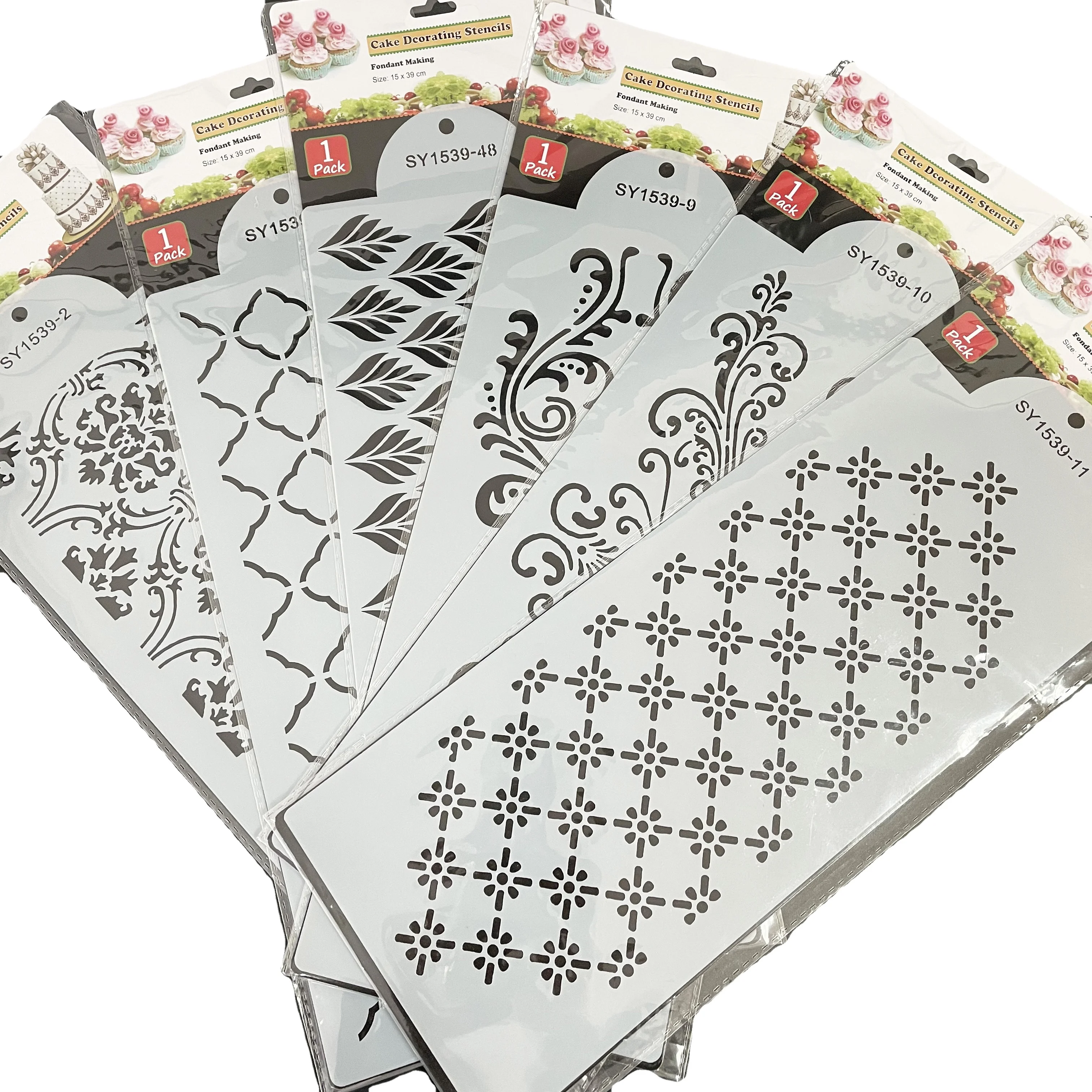 Cake Decorating Stencils Mold Plastic Templates Spray Floral Cake Molds Cookie Fondant Dessert Decorating Molds