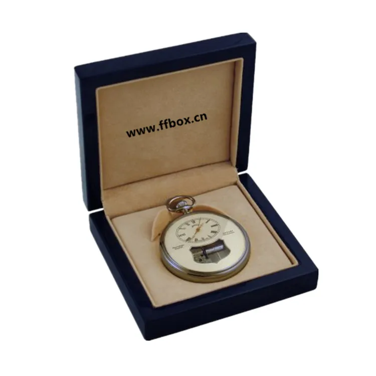 High End Wholesale Luxury Wooden Pocket Watch Display Case Storage Box with Suede Lining