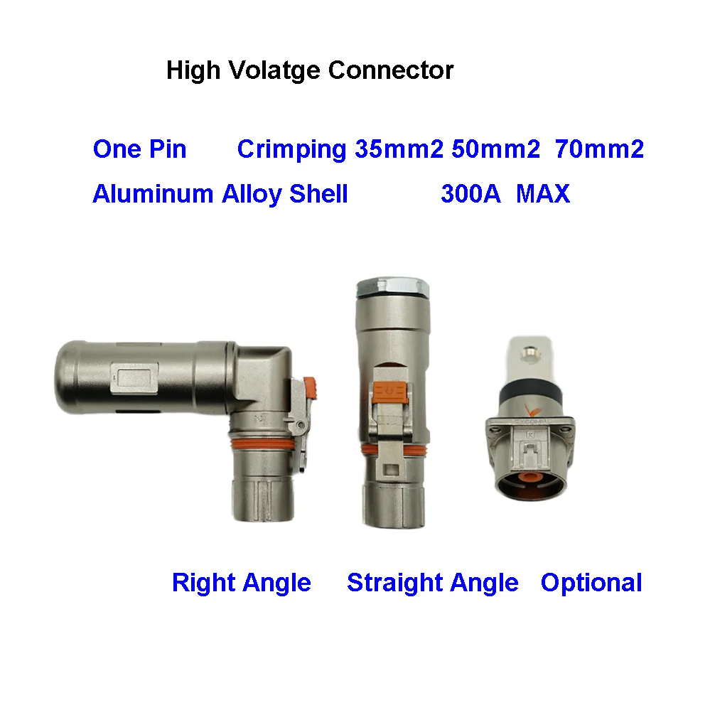 Waterproof Ip67 High Voltage Connector 1 Pin Cable 400a Hvil