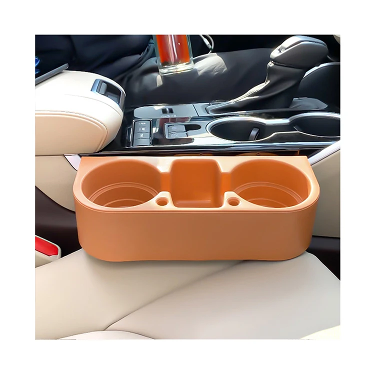 Car Interior Accessories With Cup Holder Car Seat Gap Filler Storage Box Organizer Cell Phone Drink Cup Holder