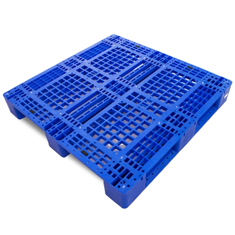 Heavy Duty OEM Single Face/Side Steel Reinforced Durable Use Four Way Entry Industrial Nestable HDPE Euro Plastic pallet