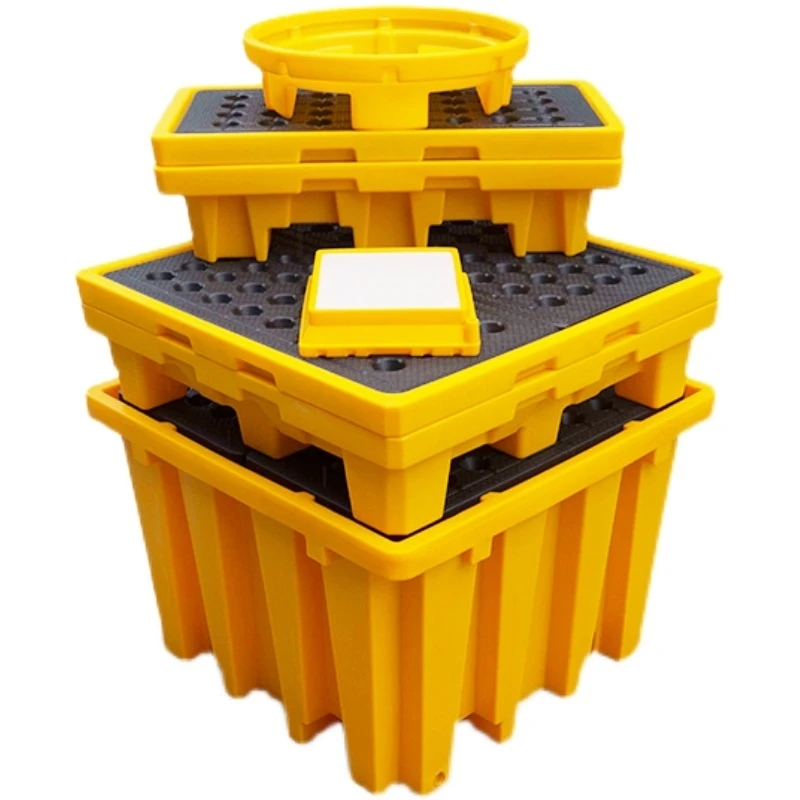 Midwell Large Capacity Good quality Spill drum containment pallet IBC Plastic sump Anti leak pallet 1100L