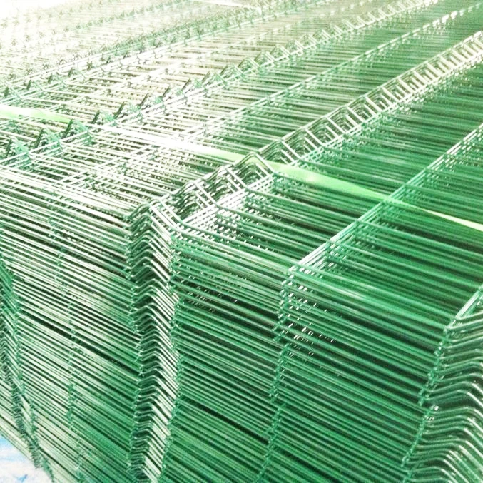 Green PVC Coated 4mm Square Tube 2.5x2m 3D Welded Wire Mesh Fence / Welded Iron Fence Metal Plastic Garden Fence Online Guidance