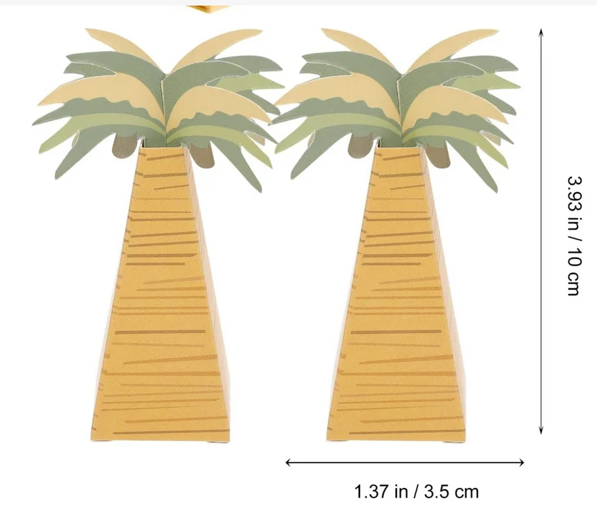 Wholesale Mini Coconut Tree Shape Baby Shower Candy Box Party Favors Coconut Tree Candy Gift Box