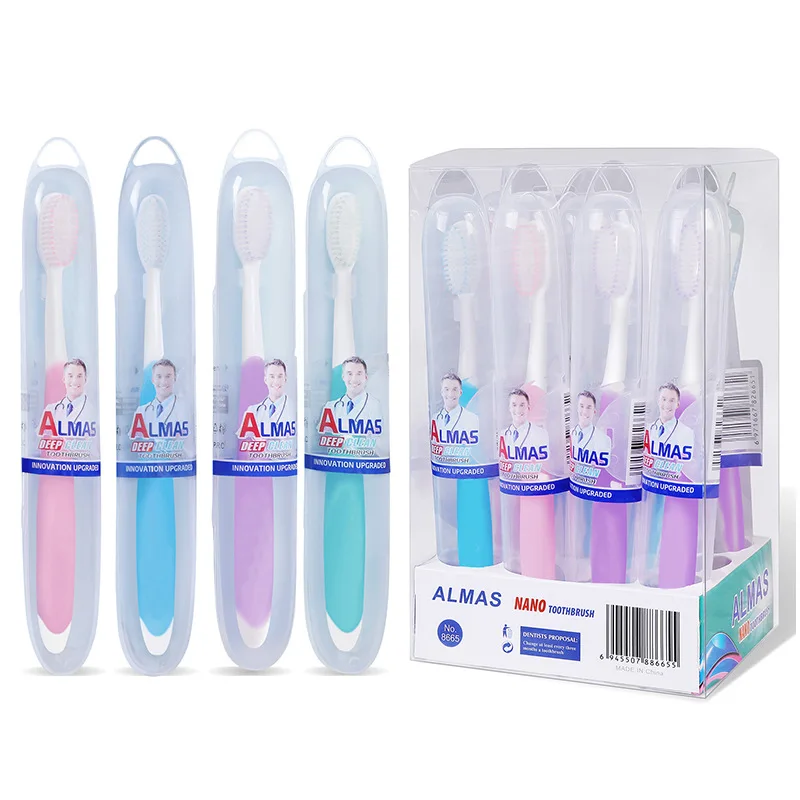 Independent Single Pack Travel Home Fine Bristled Toothbrushes With Soft Bristles and Wide Head Toothbrush