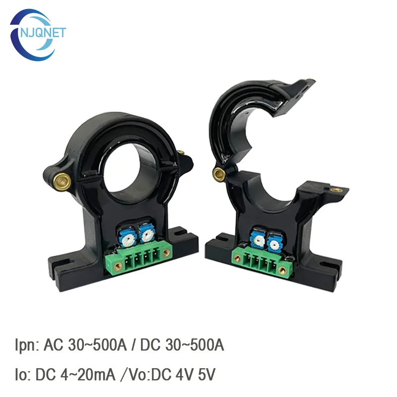 Hall effect current sensor QNDBK1-21 AC DC 30A 50A 100A 200A / 4~20mA 10V 5V Split core current transmitter Current Transducer