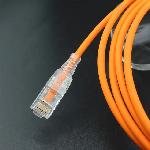  Лучший гибкий мягкий тонкий сетевой патч-корд UTP cat6 cat 6 28awg оранжевого