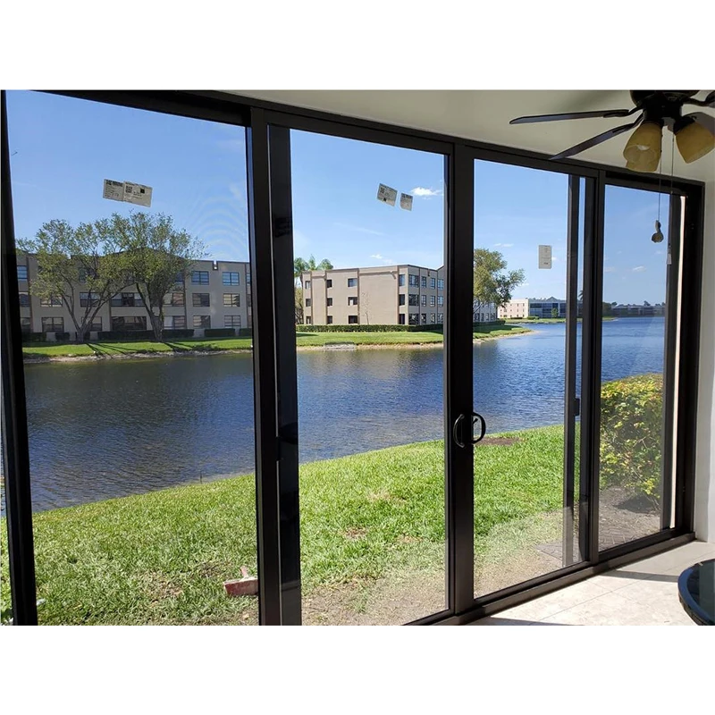 Wholesale argon gas fills waterproof sliding glass door cavity pocket door sliding track giant sliding door