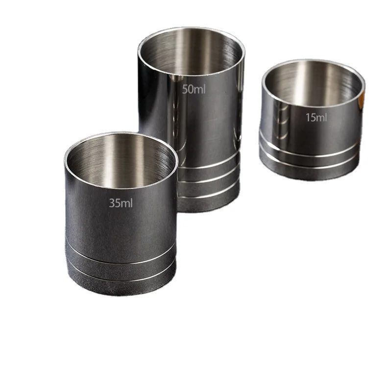 Eco-Friendly Metal Measuring Cups and Jigger Home & Garden Kitchenware 50ml Capacity with 30ml Scale