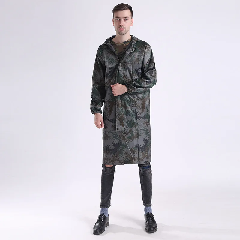 Sturdy armor Waterproof army rainwears PVC military Raincoat Combat Tactical Rain army camouflage poncho