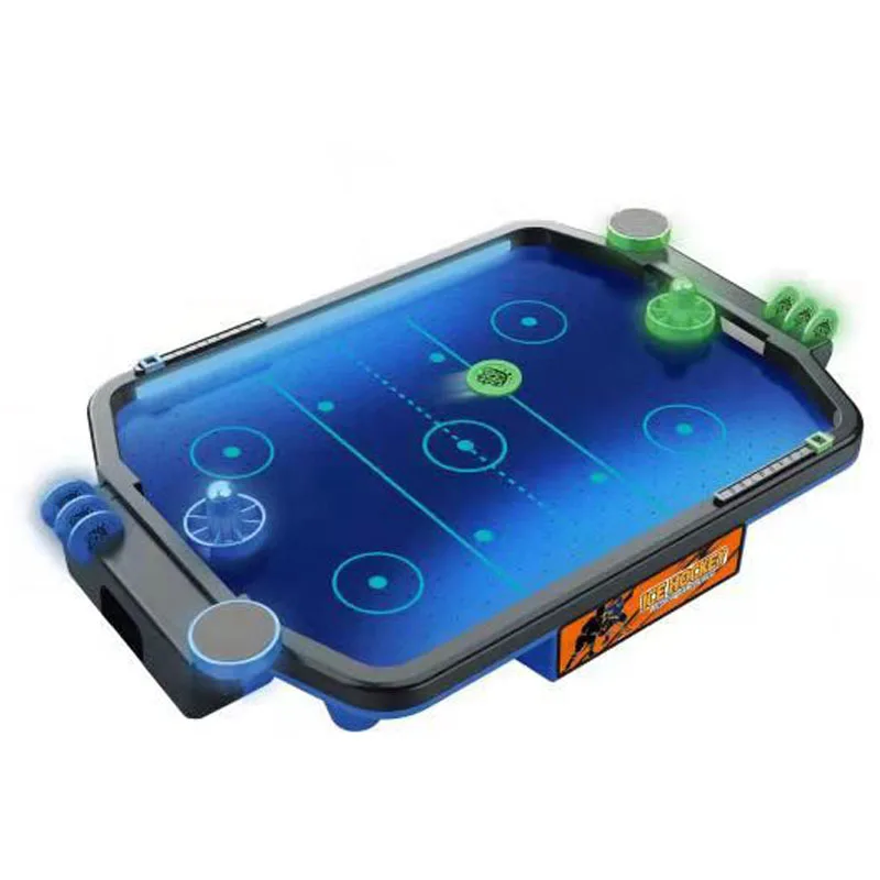 funny electric table air ice luminous hockey board games custom for adult children light and music USB socket