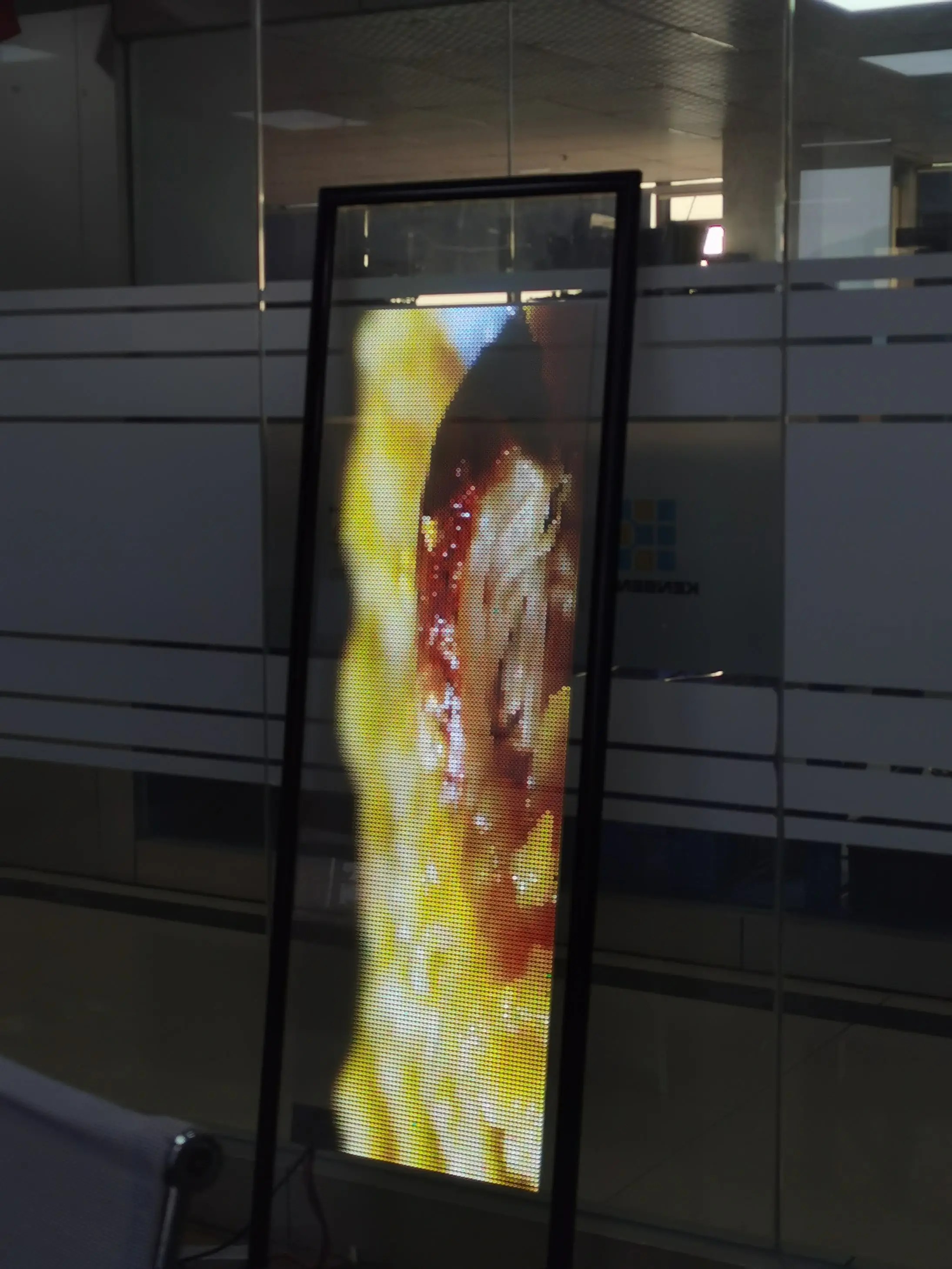 Indoor Adhesive Transparent Flexible LED Film Crystal Screen Display Panel Transparent LED Film Screen For Glass