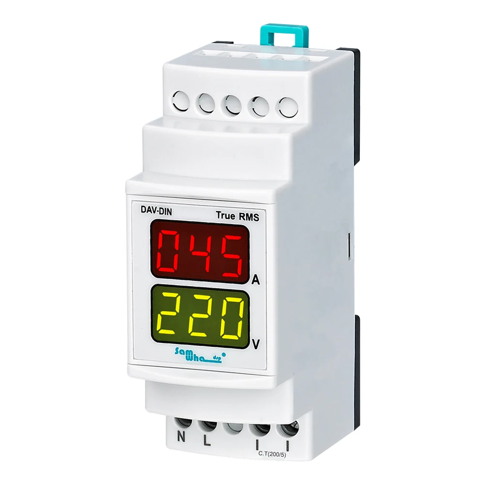 Low Price Samwha-Dsp DAV-DIN-200/5 Multifunction Panel Meter Digital Volt Meter Digital Amp Meter