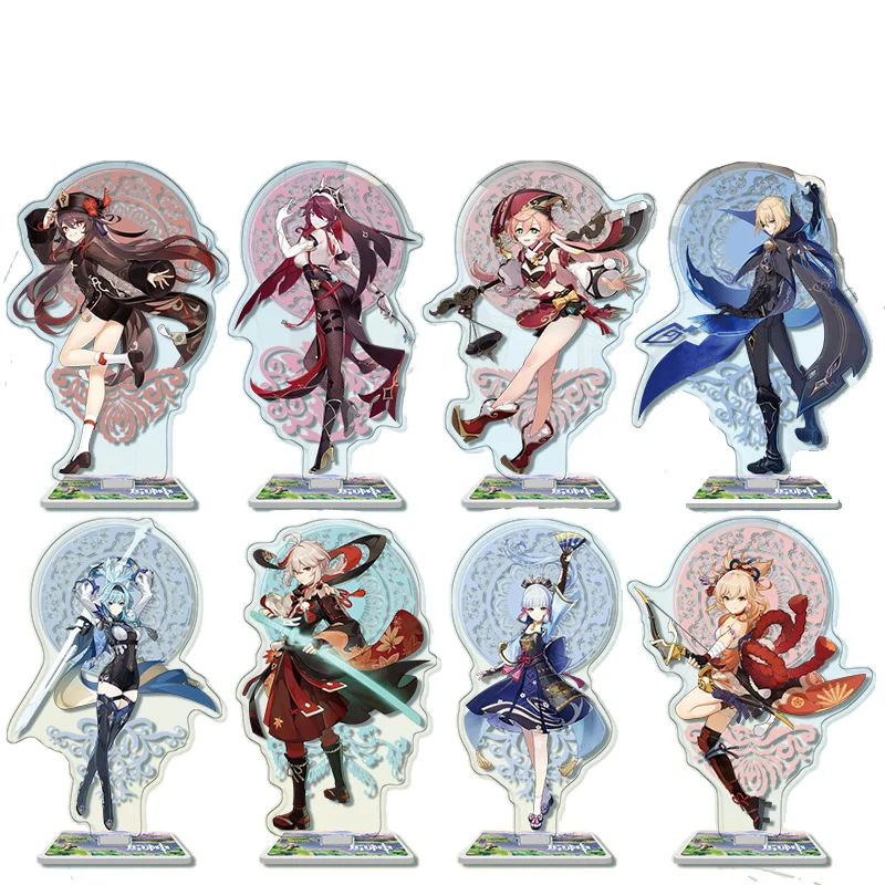 Cartoon Game Genshin Impact Action Figure Acrylic Stand Model Plate Decor For Gifts