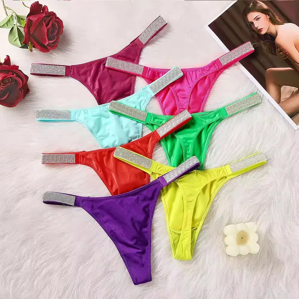 Agent Dropshipping Rhinestone G-String Shiny Thong Leotard Thongs G-Strings G Strings Sexy