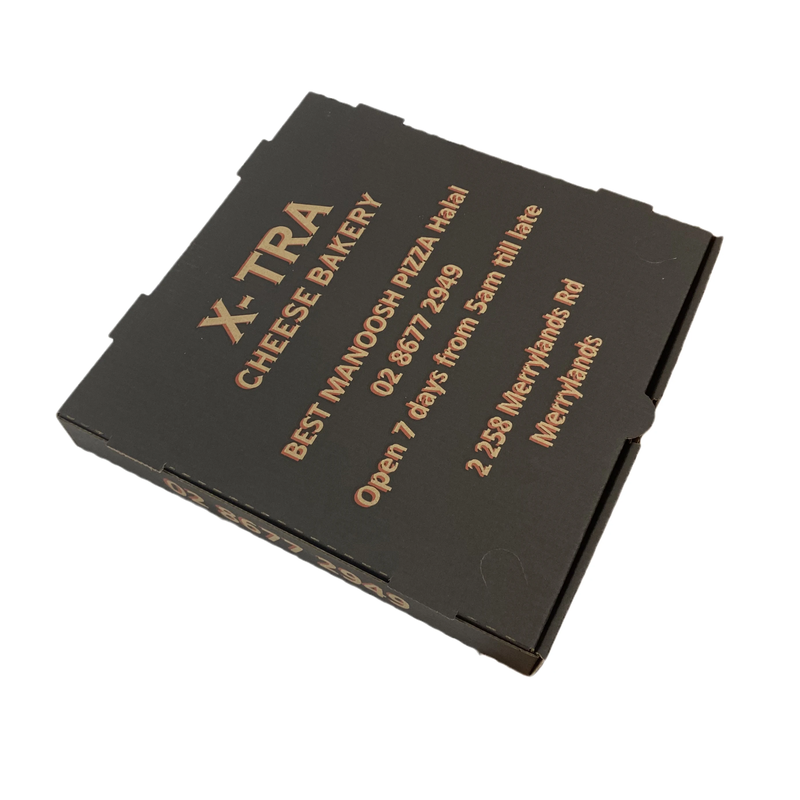 2024 High Quality Wholesale Various Sizes  with logo Pizza Box in China Black Pizza Box