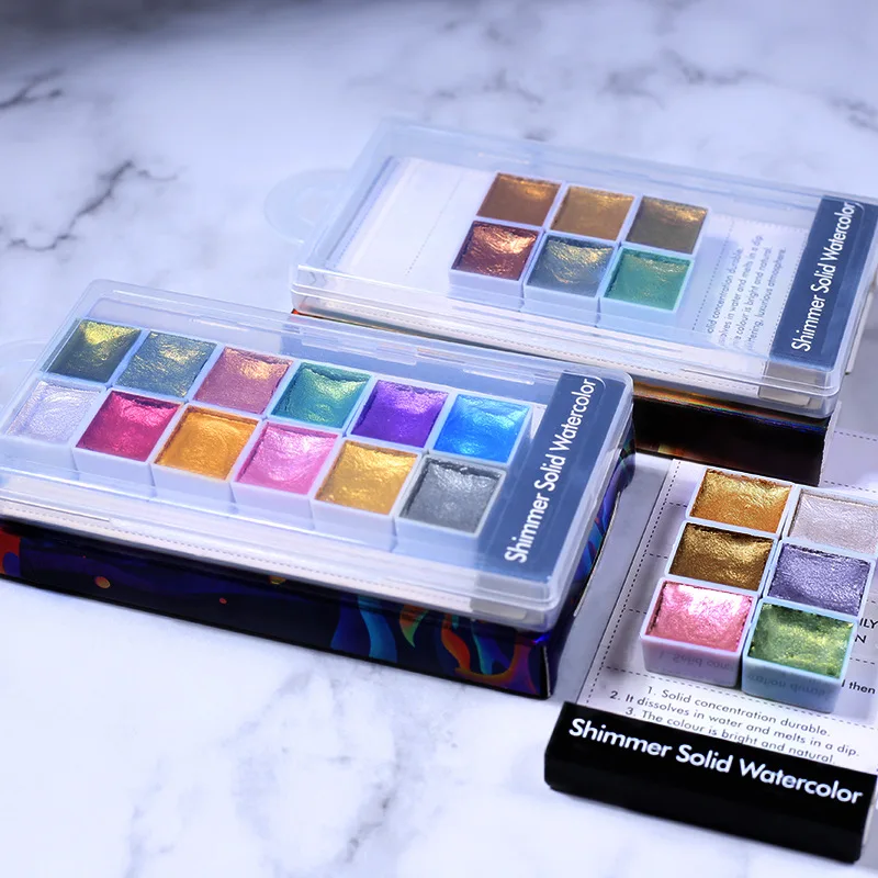 Nail Solid Pigment Watercolor Blue Purple Manicure Decor Metallic Paint Draw Chrome Glitter Powder Flowers Decor Nail Pigment