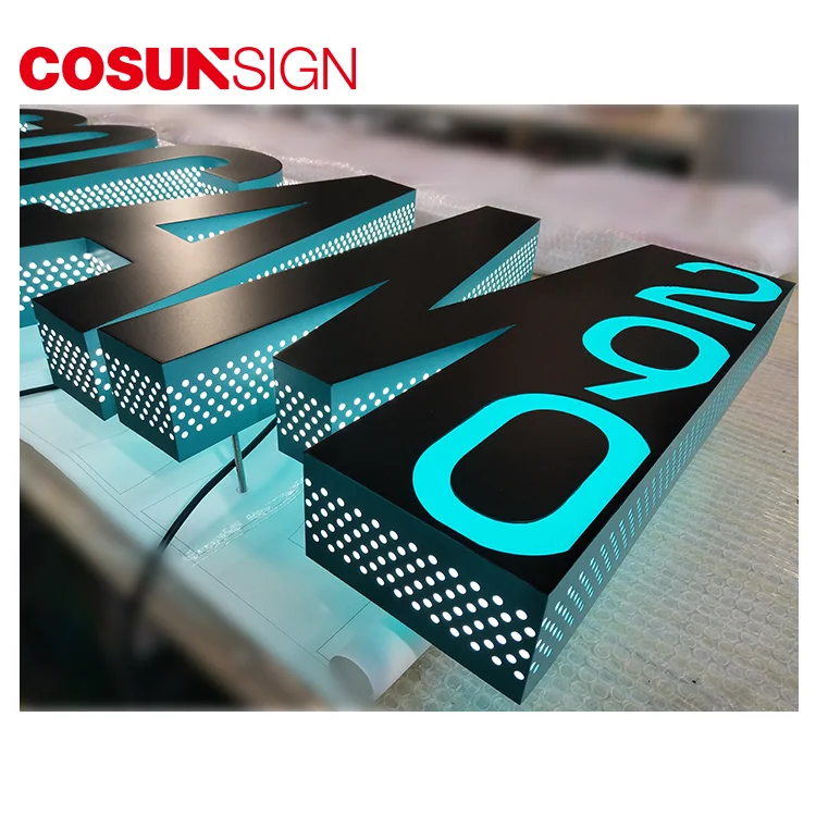 Single color push through led pharmacy cross module signage